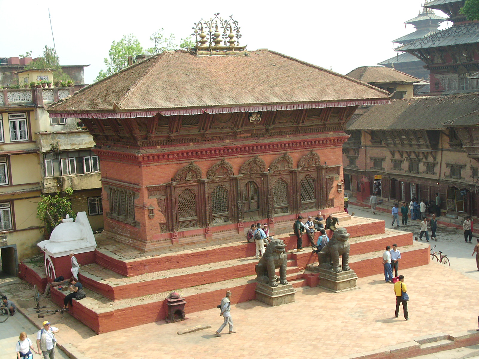ネパールのカトマンズのダルバールスクエアのシヴァ・パールバティ寺院
