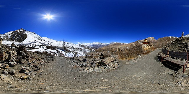 ネパールのムクティナートの360度パノラマVR写真